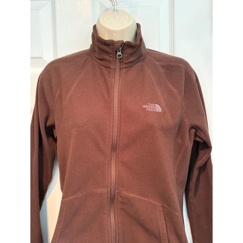 The North Face Fleece Jacket Womens Medium Brown Full Zip Lightweight CLS7
